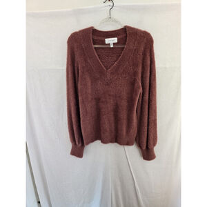 Dear John CALLEEN Saffron Long Sleeve Fuzzy Sweater. Ladies Size Medium